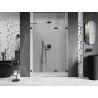 Mexen Lunar-F porte de douche pliantes droite 130 cm, transparentes, noires - 836S-130-050-70-00-P