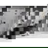 Porte de douche pliable droite Mexen Lunar-F 135 cm, transparente, noire - 836S-135-050-70-00-P