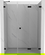 Mexen Lunar-F portes de douche pliantes à droite 140 cm, transparentes, noires - 836S-140-050-70-00-P