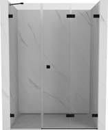 Mexen Lunar-F porte de douche pliantes droite 145 cm, transparentes, noires - 836S-145-050-70-00-P