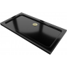 Mexen Flat receveur de douche rectangulaire slim 140 x 70 cm, Noir, siphon Or - 40707014G