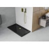 Mexen Flat receveur rectangulaire slim 140 x 70 cm, noir, siphon doré - 40707014G