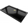 Mexen Flat receveur rectangulaire slim 120 x 70 cm, noir, siphon doré - 40707012G