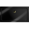 Mexen Flat receveur de douche rectangulaire slim 120 x 70 cm, Noir, siphon Or - 40707012G
