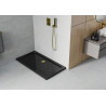 Mexen Flat receveur rectangulaire slim 120 x 70 cm, noir, siphon doré - 40707012G
