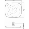 Mexen D-22 pomme de douche 26x23 cm, noire - 79722-70