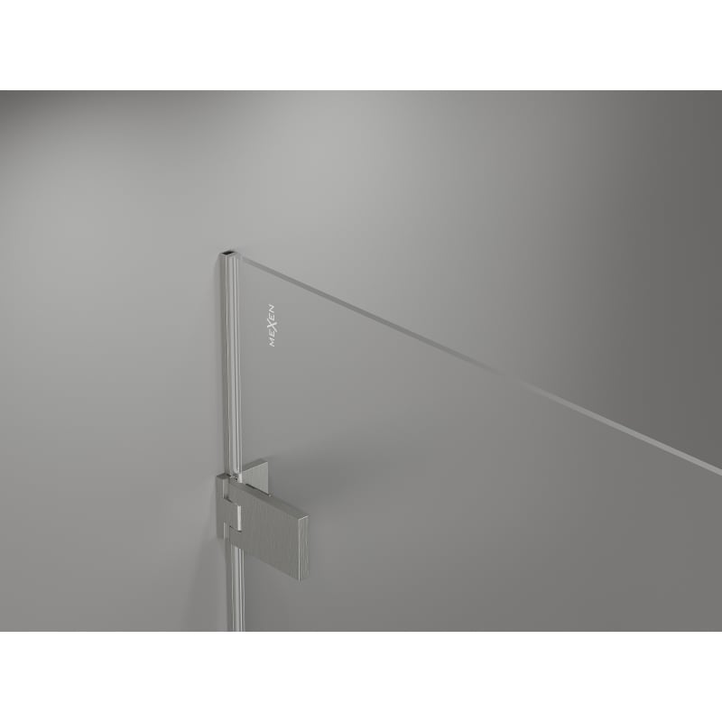 Mexen Lunar-F porte de douche pliante droite 110 cm, transparent, nickel brossé - 836S-110-050-97-00-P