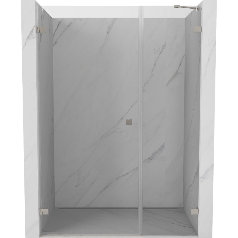 Mexen Lunar-B porte de douche battante gauche 135 cm, transparent, nickel brossé - 832S-135-050-97-00-L