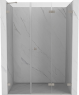 Mexen Lunar-F porte de douche pliantes droites 115 cm, transparentes, nickel brossé - 836S-115-050-97-00-P