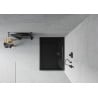 Mexen Flat bac de douche rectangulaire slim 100 x 70 cm, noir, siphon noir - 40707010B