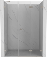 Mexen Lunar-F porte de douche pliantes droite 130 cm, transparent, nickel brossé - 836S-130-050-97-00-P