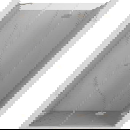 Mexen Lunar-F portes de douche pliantes droites 150 cm, transparentes, nickel brossé - 836S-150-050-97-00-P