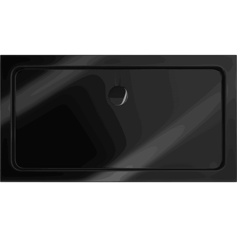 Mexen Flat bac de douche rectangulaire slim 120 x 70 cm, noir, siphon noir - 40707012B