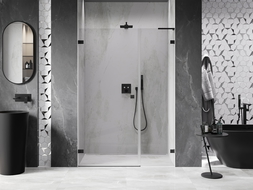 Mexen Lunar-B L porte de douche pivotante gauche 110 cm, transparent, noir - 832SL-110-050-70-00-L