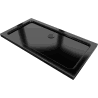 Mexen Flat bac de douche rectangulaire slim 120 x 70 cm, noir, siphon noir - 40707012B