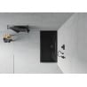 Mexen Flat bac de douche rectangulaire slim 120 x 70 cm, noir, siphon noir - 40707012B