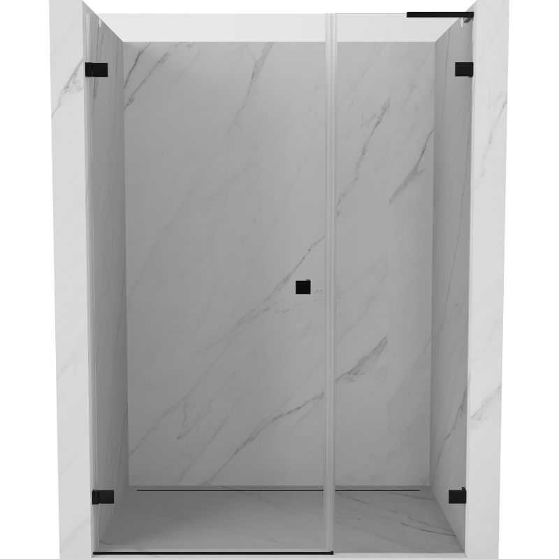 Mexen Lunar-B L porte de douche pivotante gauche 140 cm, transparent, noir - 832SL-140-050-70-00-L