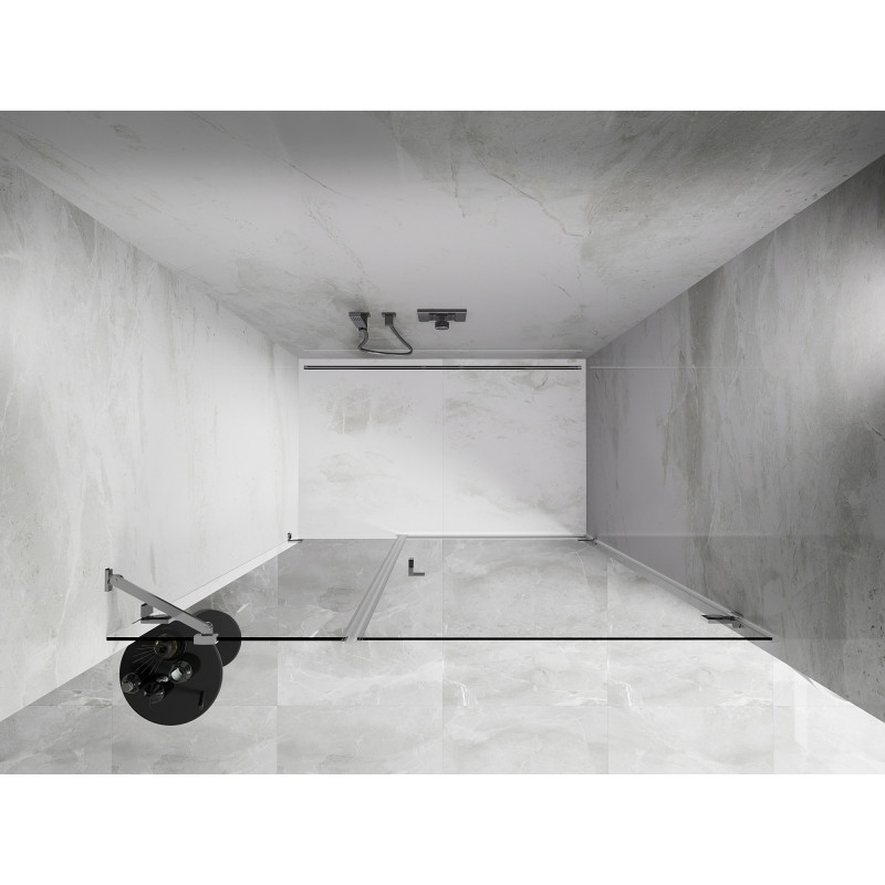 Mexen Lunar-B porte de douche pivotante droite 125 cm, transparent, chrome - 832S-125-050-01-00-P