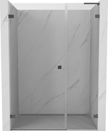 Mexen Lunar-B L porte de douche pivotante gauche 110 cm, transparent, métal canon - 832SL-110-050-95-00-L