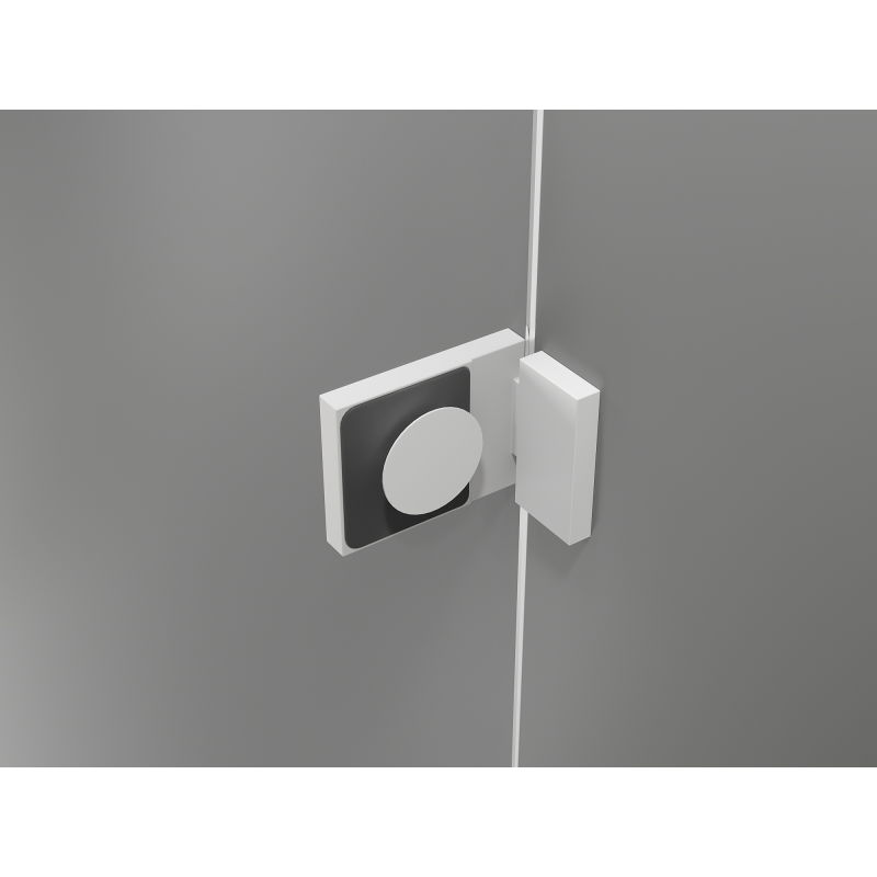 Mexen Lunar-F L portes de douche pliantes gauche 130 cm, transparent, blanc - 836SL-130-050-20-00-L