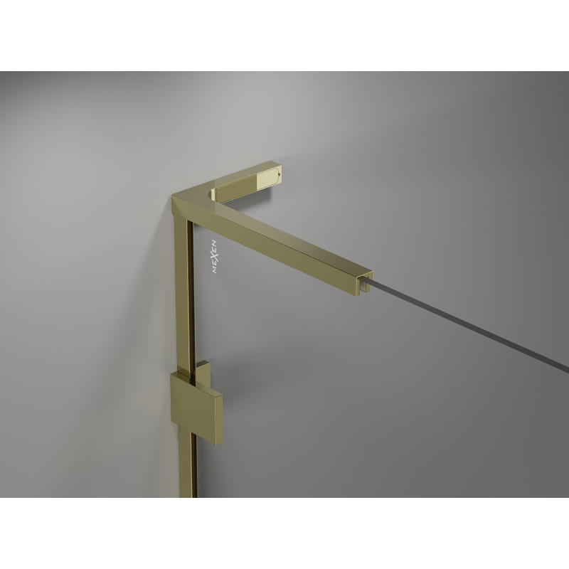 Mexen Lunar-F L porte de douche pliante gauche 135 cm, transparent, doré - 836SL-135-050-50-00-L