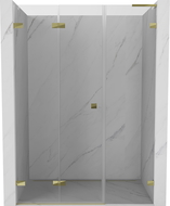 Mexen Lunar-F L porte de douche pliante gauche 140 cm, transparent, or - 836SL-140-050-50-00-L