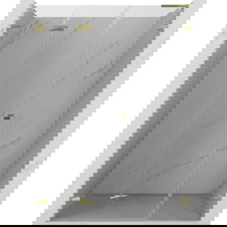 Mexen Lunar-F L porte de douche pliante gauche 150 cm, transparente, dorée - 836SL-150-050-50-00-L