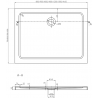 Mexen Flat receveur de douche rectangulaire slim 110 x 90 cm, Noir, siphon Noir - 40709011B