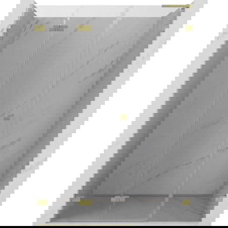 Mexen Lunar-F L porte de douche pliante gauche 125 cm, transparent, or brossé - 836SL-125-050-55-00-L