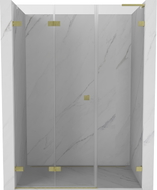 Mexen Lunar-F L porte de douche pliantes à gauche 150 cm, transparent, or brossé - 836SL-150-050-55-00-L