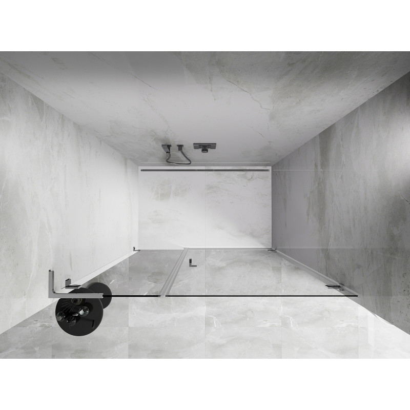 Mexen Lunar-B L porte de douche battante droite 110 cm, transparent, chrome - 832SL-110-050-01-00-P