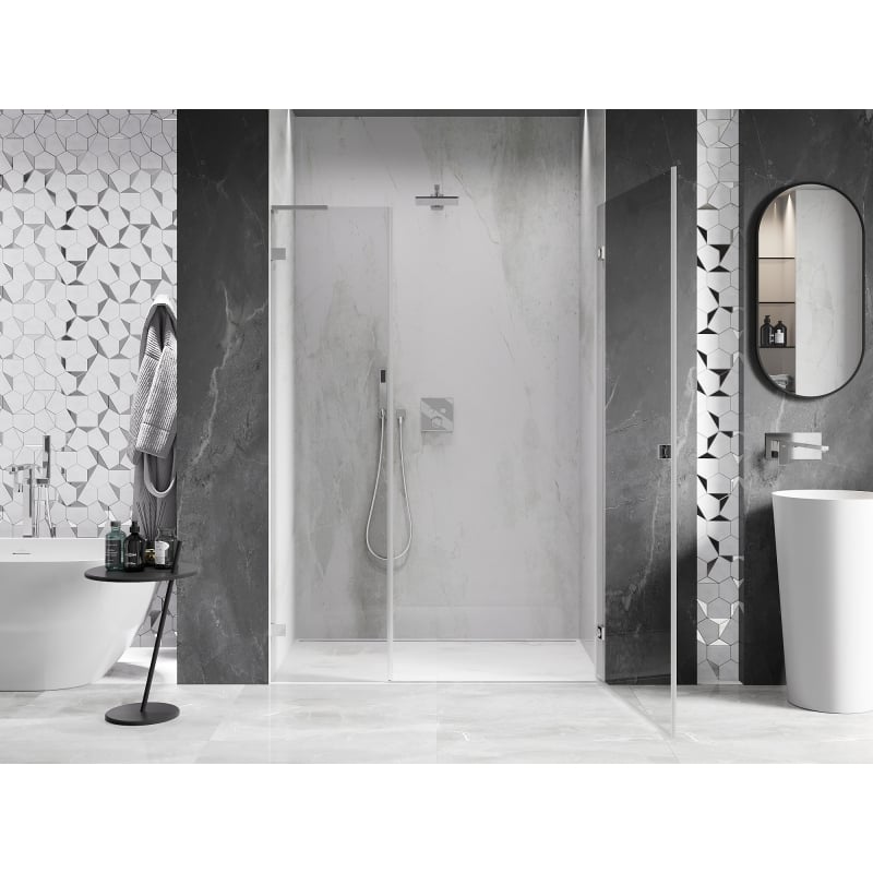 Mexen Lunar-B L porte de douche pivotante droite 135 cm, transparent, chromé - 832SL-135-050-01-00-P