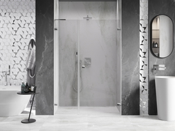 Mexen Lunar-B L porte de douche battante droite 140 cm, transparent, chrome - 832SL-140-050-01-00-P