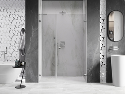 Porte de douche pivotante droite Mexen Lunar-B L 140 cm, transparent, chrome - 832SL-140-050-01-00-P