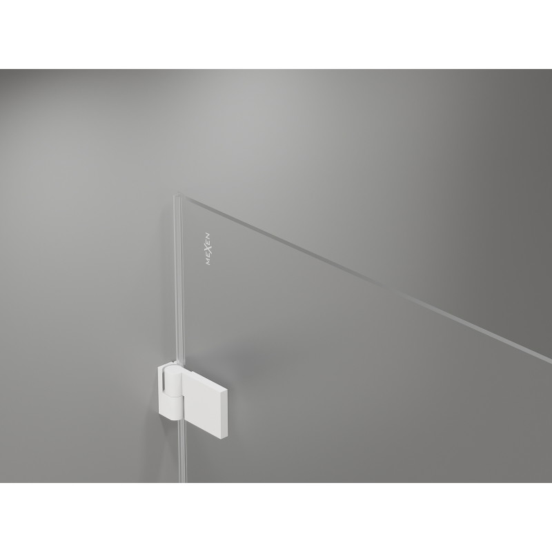 Mexen Lunar-B L porte de douche pivotante droite 110 cm, transparent, blanc - 832SL-110-050-20-00-P