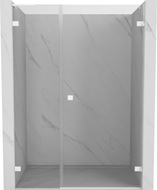 Mexen Lunar-B L porte de douche pivotante droite 115 cm, transparent, blanc - 832SL-115-050-20-00-P