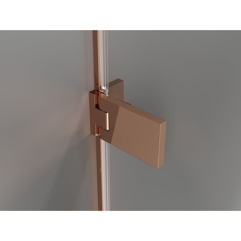 Mexen Lunar-F L porte de douche pliante gauche 120 cm, transparent, or rose - 836SL-120-050-60-00-L