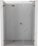 Mexen Lunar-F L porte de douche pliante gauche 125 cm, transparent, or rose - 836SL-125-050-60-00-L