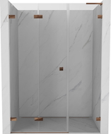 Mexen Lunar-F L porte de douche pliable gauche 135 cm, transparent, or rose - 836SL-135-050-60-00-L