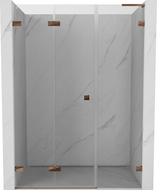 Mexen Lunar-F L porte de douche pliante gauche 135 cm, transparent, or rose - 836SL-135-050-60-00-L