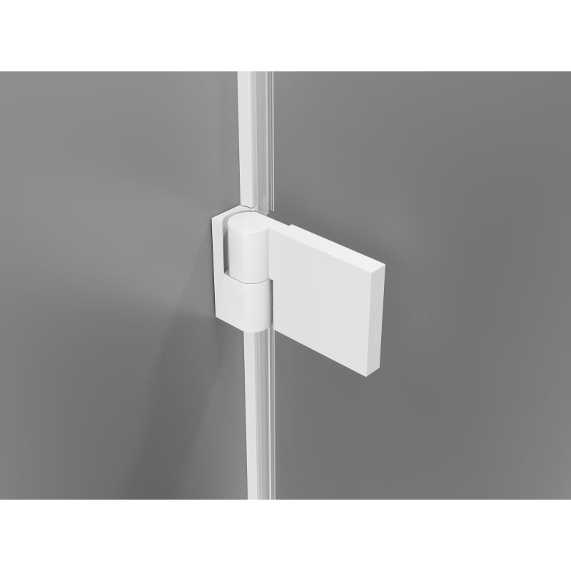 Mexen Lunar-B porte de douche pivotante droite 145 cm, transparent, blanc - 832S-145-050-20-00-P
