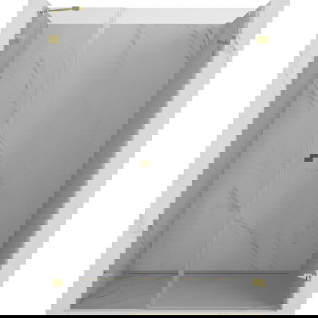 Mexen Lunar-B porte de douche pivotante droite 120 cm, transparent, doré - 832S-120-050-50-00-P