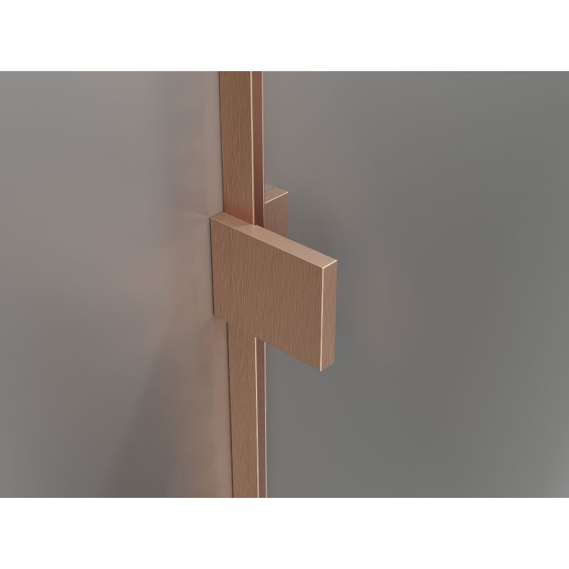 Mexen Lunar-F L porte de douche pliante gauche 130 cm, transparent, cuivre brossé - 836SL-130-050-65-00-L