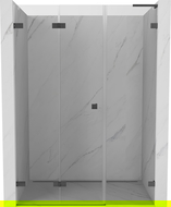 Mexen Lunar-F L porte de douche pliable gauche 130 cm, transparent, gris canon brossé - 836SL-130-050-66-00-L