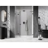 Mexen Lunar-F L porte de douche pliante gauche 130 cm, transparent, gris arme brossé - 836SL-130-050-66-00-L