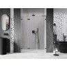 Mexen Lunar-F L porte de douche pliante gauche 130 cm, transparent, gris arme brossé - 836SL-130-050-66-00-L