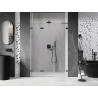 Mexen Lunar-F L porte de douche pliante gauche 130 cm, transparent, gris arme brossé - 836SL-130-050-66-00-L