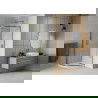 Cabine de douche Mexen Rio semi-circulaire 80 x 80 cm, transparente, dorée + bac de douche Flat, blanc - 863-080-080-50-00-4110G