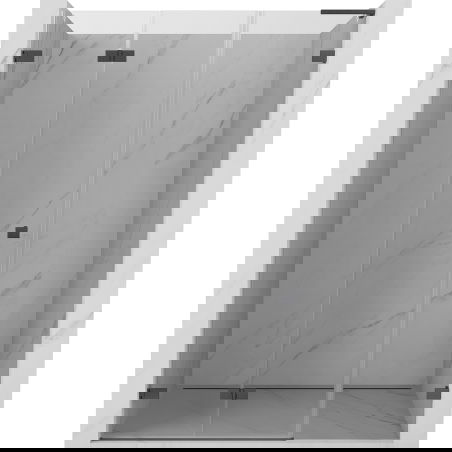 Mexen Lunar-F L porte de douche pliante gauche 140 cm, transparent, gris fusil brossé - 836SL-140-050-66-00-L