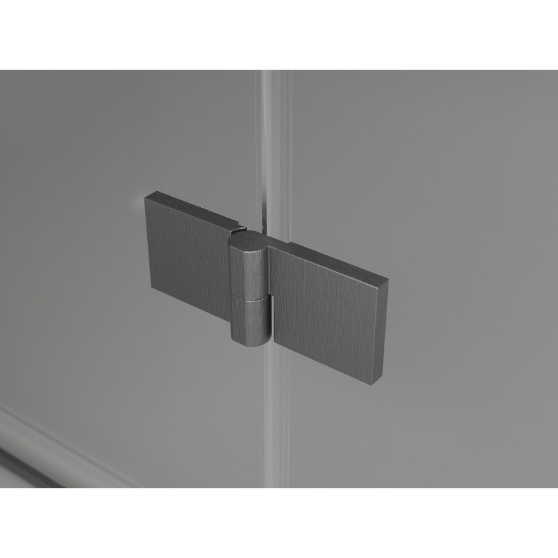 Mexen Lunar-F L porte de douche pliante gauche 145 cm, transparent, gris arme brossé - 836SL-145-050-66-00-L
